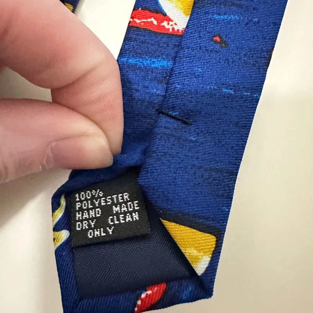 Sydney 2000 Olympics Necktie Mens Blue Yellow Torch Rings‎ Millennium Collection